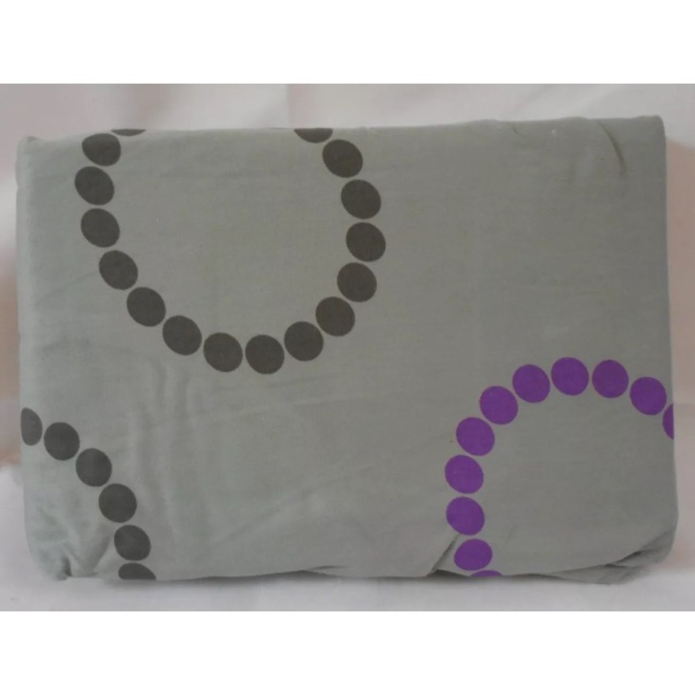 Martex GRAY PURPLE DOT King Pillowcase 400 Thread